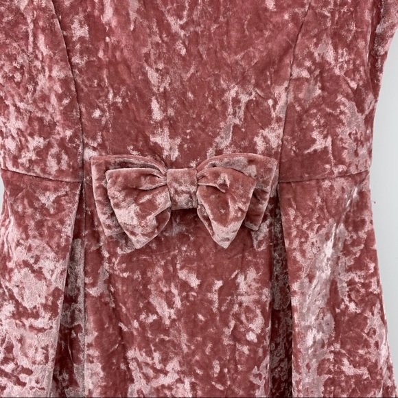 Cat & Jack mauve/pink girls' velvet dress, 4T - Picture 4 of 9